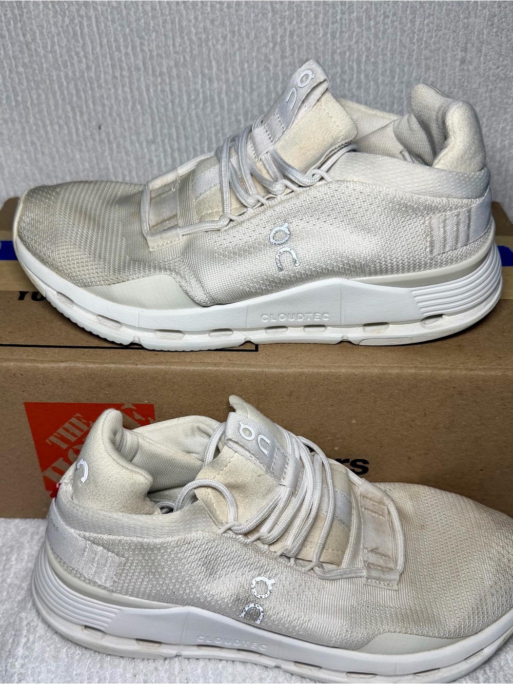 On Running Cloudnova Form Women’s Size 6 White Cream CloudTec Sneakers Shoes